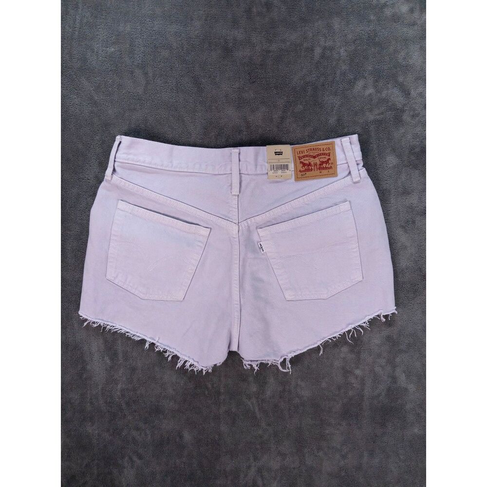 Levi’s 501 High Rise Cutoff Denim Shorts Lilac Purple Raw Hem Size 30 NWT